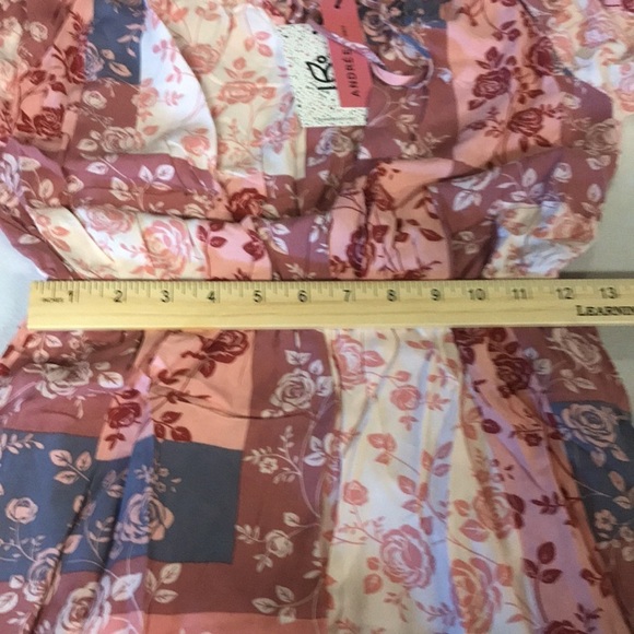 Andrée by unit womens M long sleeve dress floral multicolor lined skirt boho - Picture 13 of 14